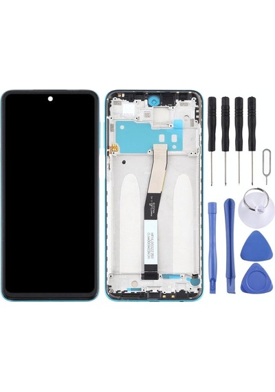 Redmi Note 9 Pro Lcd Ekran Dokunmatik Full Çıtalı Açık Mavi