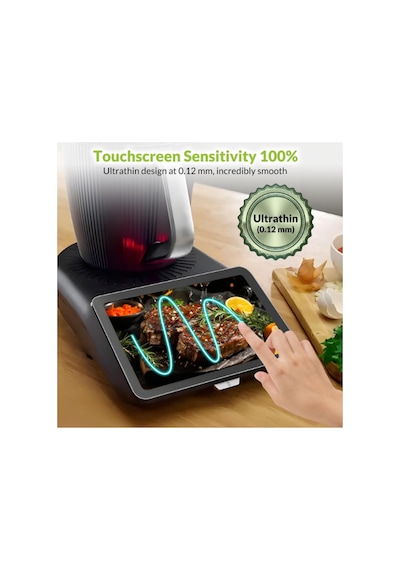 Thermomix Tm7 Uyumlu 9h Kırılmaz Nano Cam Ekran Koruyucu Çizilmeye Dayanıklı Şeffaf-9hnona