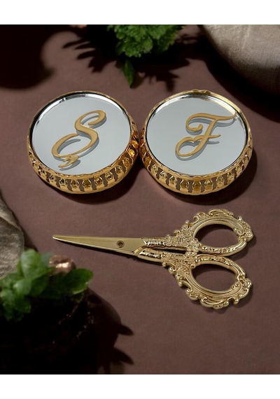 Sereno Gold Aynalı Yükselti Ve Söz Makası Seti Gold Gold