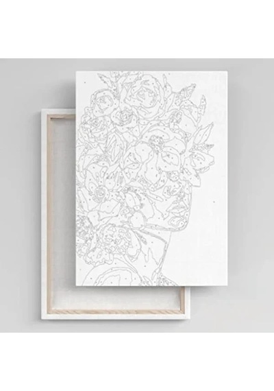 Numaralı Boyama Tuval Seti - 40x50 Cm, Beyaz At Deseni