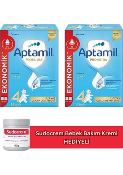 Aptamil 4 Çocuk Devam Sütü 1200 gr 2 Adet