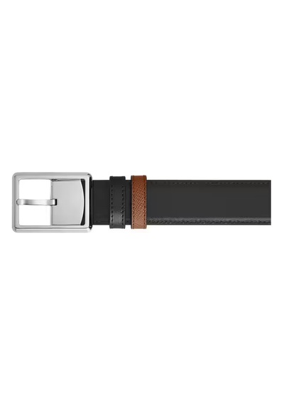 Montblanc Sartorial Deri 30 Mm Çift Taraflı Kemer 222189 Kahverengi