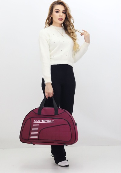 Probag Bordo Spor Ve Seyahat Ayakkabı Bölmeli, Su Geçirmez, Omuz Askılı Sprocu Çantası Antrasit - Bordo