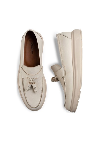 Deery Hakiki Deri Bej Rengi Comfort Erkek Loafer Bej (492271234) Bej