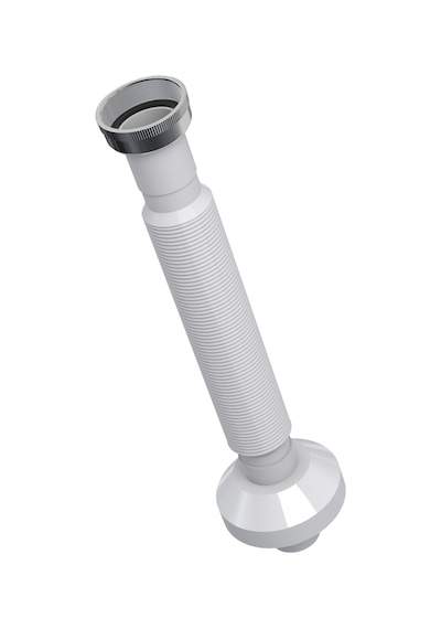 Pis Su Çıkış Borusu Metal Somonlu -pop Up Metal Sifonlar İçin - 32 Mm Çıkış Ucu -süzgeç Hariç-metal Somunlu Beyaz