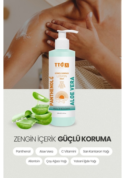 Tto X Aloe Vera Güneş Sonrası Onarıcı ve Nemlendirici Losyon 200 ML