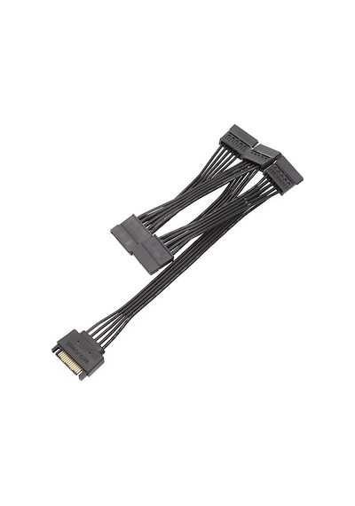Molex Sata To 5X Power 15 Pin 4977P Güç Çoklayıcı Kablosu Disk Hd