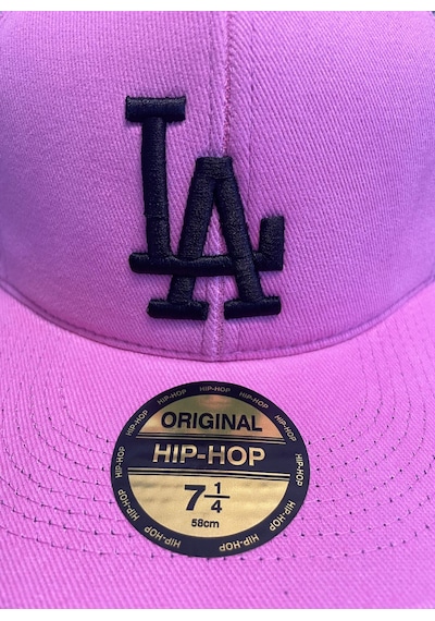 Hamze La Los Angeles Hiphop Snapback Rapper Baseball Drip Şapka Cap Pembe - Siyah