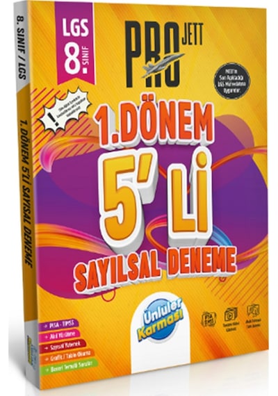 8. Sınıf LGS Sayısal 1. Dönem Pro JETT 5'li Deneme- Ünlüler Karması