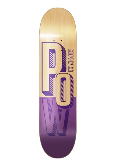 Pow Supply Co 8,25 Stack Logo Kaykay Tahtası Mor