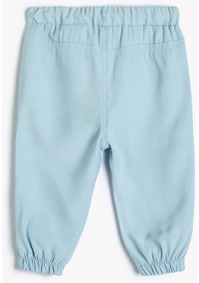 Koton Basic Jogger Pantolon Viskon Kumaş Mavi 4smb40005tw Mavi