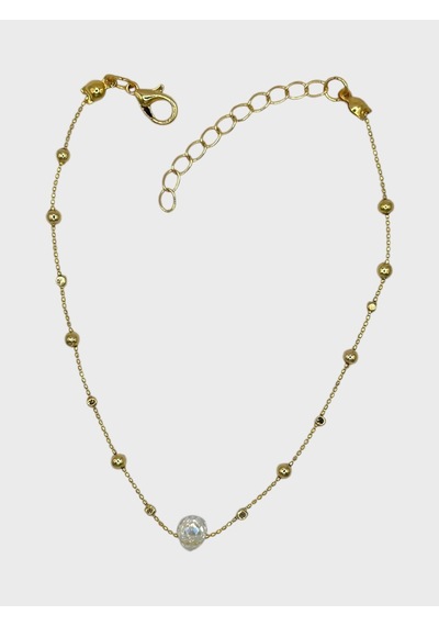 Arnes Jewelry Çelik Zirkon Taşlı Damla Dorikalı Halhal Ar592nes Gold