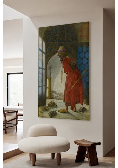Osman Hamdi Bey Kaplumbağa Terbiyecisi Klasik Sanat Dekoratif Tem