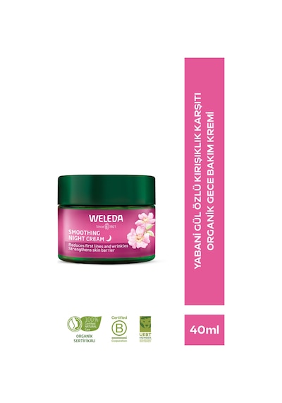 Weleda Yabani Gül Özlü   Pürüzsüzleştirici Organik Gece Bakım Kremi 40ml