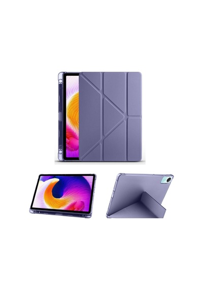 Xiaomi Redmi Pad Se Uyumlu Kalem Bölmeli Standlı Kılıf + Ekran Koruyucu + Kalem 3'lü Set Kılıf