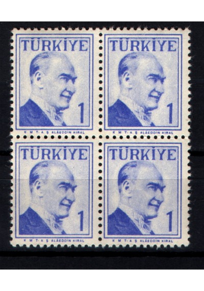 1957 Atatürk Çift Çizgi Çerçeveli Portre 1 Kuruş Tp0417  Teşhir Ürün