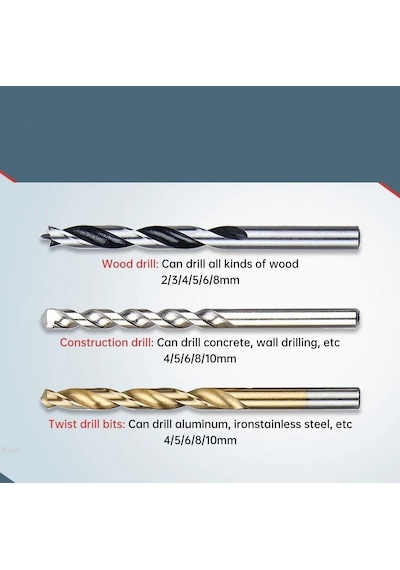 Zhltools Matkap Ucu Seti- Beton Metal Ahşap Matkap Ucu Drill Bits Set 16 Lı Set