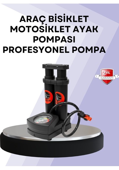 Basınç Saatli Ayak Pompası Bisik Ve Araç Uyumlu