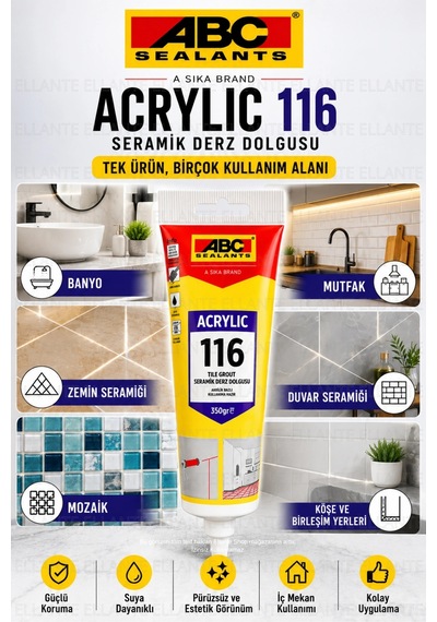 Beyaz Seramik Derz Dolgusu 350 Gr Kullanıma Hazır Akrilik Tamir Dolgusu Beyaz Derz