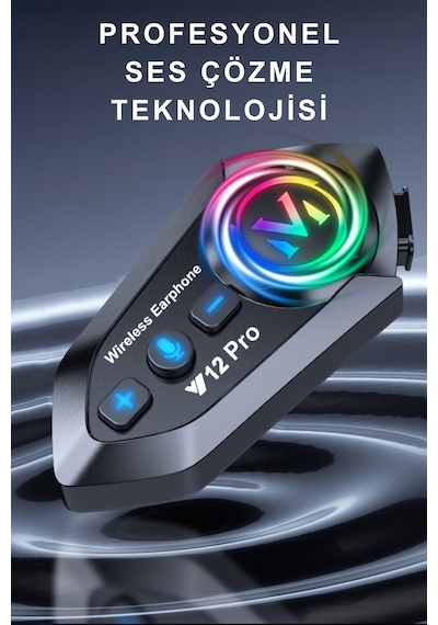 Wearfitpro Y12 Pro İntercom Bluetooth Motosiklet Kask Kulaklığı İntercom Kulaklık
