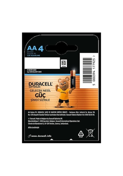 Duracell Pil Optimum Kalem 4'lü Aa 12'li Paket