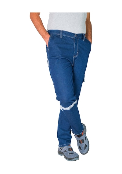 Likralı Kot Pantolon Mavi