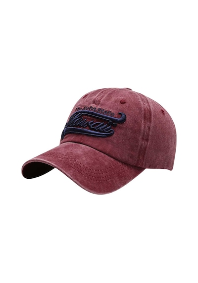 Tezzgelsin Unisex Eskitme Hawaii Nakışlı Ayarlanabilir Beyzbol Kep Şapka 2'li Set Gri - Kırmızı
