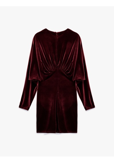 Koton Uzun Kollu V Yaka Drapeli Dökümlü Bodycon Mini Kadife Abiye Elbise Bordo 6wak80002fk Bordo Koton Uzun Kollu V Yaka Drapeli Dökümlü Bodycon Mini Kadife Abiye Elbise Bordo 6wak80002fk Bordo