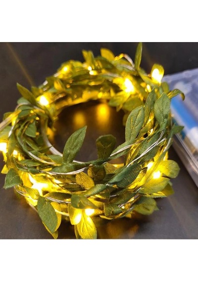 Işık Yılbaşı Aydınlatma Yapraklı Metre Peri Led Pil İle Çalışan