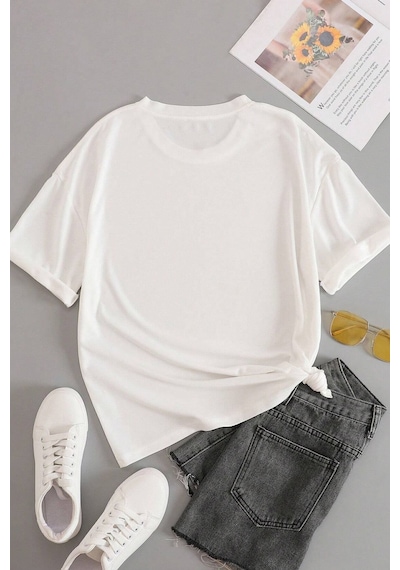 Uyguntarz Unisex Good Things Will Come Baskılı Tasarım Tshirt Beyaz