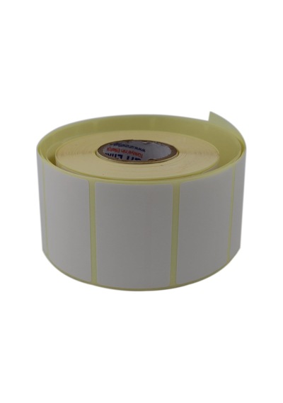 Lexroo Kuşe Etiket 60mm X 40mm Ruloda 1000 Adet 40mm Kuka Çapında Baskısız Barkod Yazıcı Etiketi Diğer