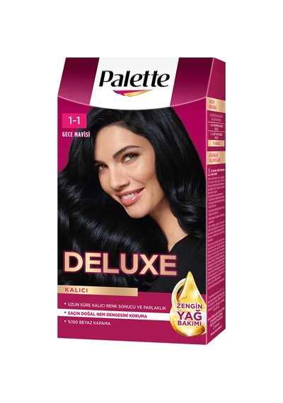 5 Adet Palette Deluxe 1-1 Gece Mavisi Saç Boyası 115 Ml