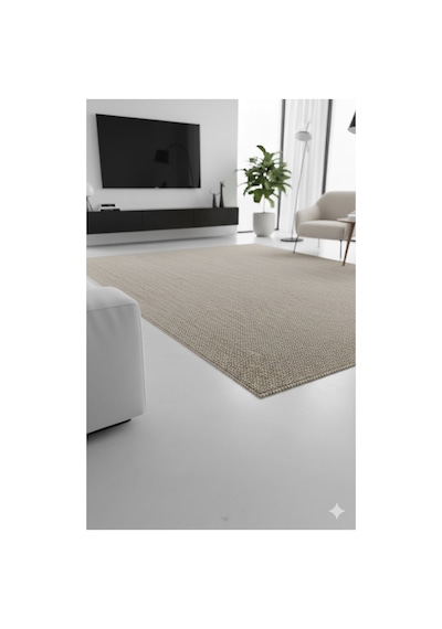 Via Yıkanabilir Kaydırmaz, Pamuk Dokuma, Premium Kalite Salon&mutfak&yemek Odası Kilimi-825 Bej