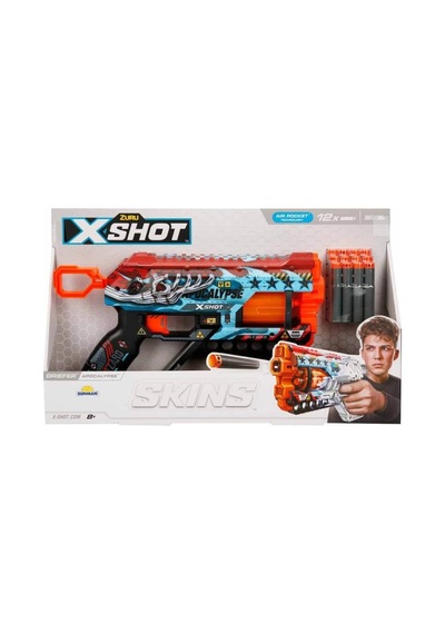Mey İthalat 36561 X-shot Skins Griefer 12 Li Sünger Dart Atan Silah 32 Cm