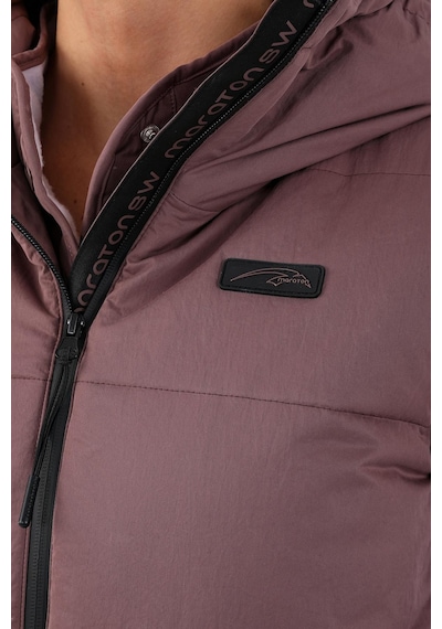 Maraton Sportswear Comfort Kadın Kapşonlu Kolsuz Basic Lila Yelek 21402-lila Lila