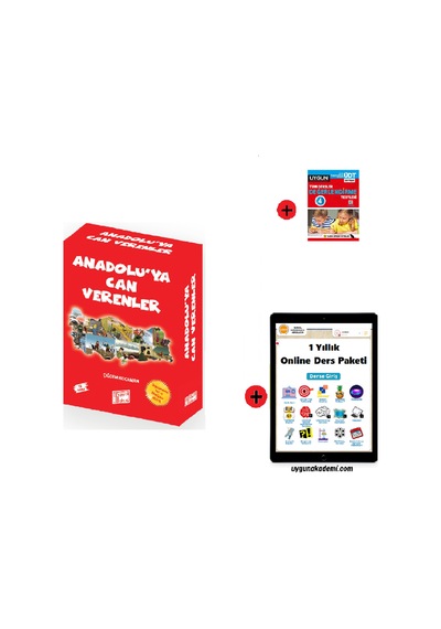 4. Sınıf Hikaye Kitabı Seti Anadolu'ya Can Verenler + Sadık Uygun Yayınları Tüm Dersler 4. Sınıf Test Kitabı + 1 Yıllık Online Ders Paketi