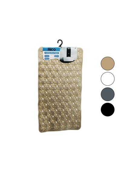 Dikdörtgen - Plastik Kabartma Çiçek Desen- Renkli 92pcs Vantuz Kaydırmaz Banyo- Küvet Paspas 36x67cm 21 x 21