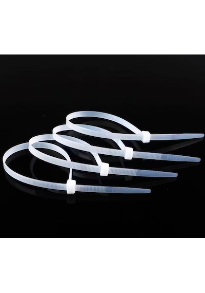 Kablo Bağı 100 Adet Cırt Kelepçe-nylon66 4.8 X 200mm- Beyaz