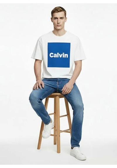Calvin Klein Ss 16s Io Calvın Box Beyaz Erkek T-shirt
