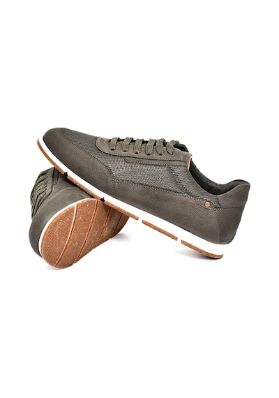 Tuna Hakiki Nubuk Deri/tekstil Haki Erkek Sneaker Ayakkabı - X241336 Haki