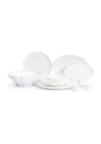 Maxx Doria Hexa Platinum 12 Kişilik 58 Parça Yemek Takımı Pa2107 Beyaz