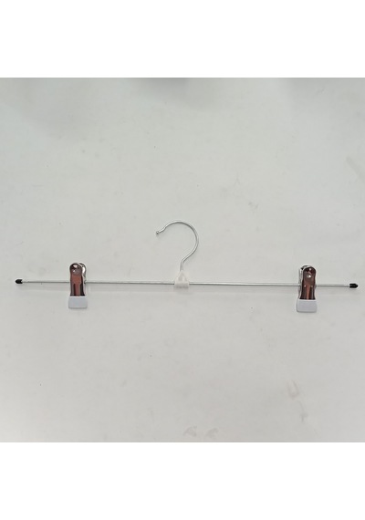 Ağırsoy 10 Adet Paslanmaz Çelik Mandallı, Tel, Etek Pantolon Askısı, Mandal Ucu Beyaz Pvc, 40 Cm