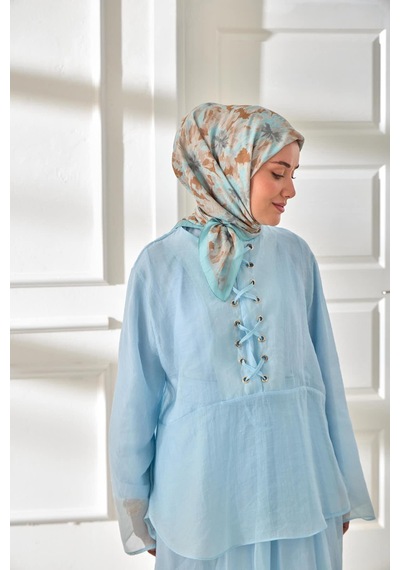 Silk Home Velora Eşarp 161001-20 Bebe Mavi, Açık Kahve, Gri, Vizon