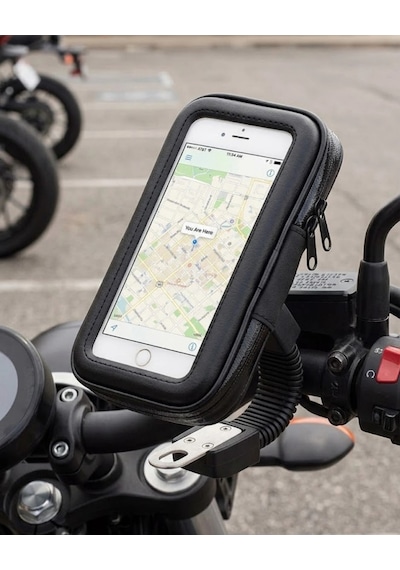 Mey İthalat Su Geçirmez Motosiklet Scooter Telefon Standı Dokunmatik Ekranlı Bisiklet Tutucu