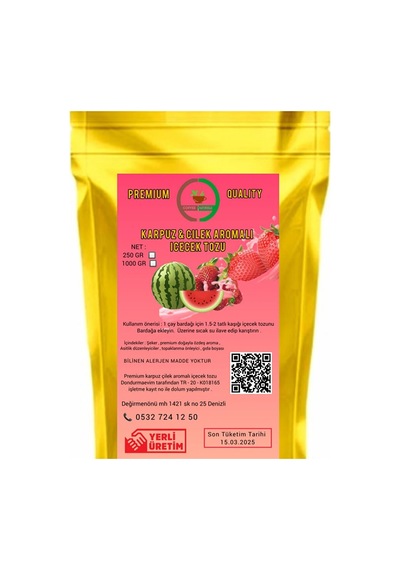 Coffee Naturelle Karpuz Çilek Aromalı İçecek Tozu 1 KG