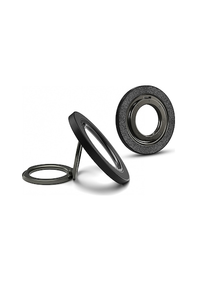 Youngkit Colorful Serisi Double Magnetik Ring Stand Telefon Tutucu Siyah