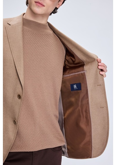 Hatemoğlu Camel Slim Fit Mono Yaka Casual Ceket 14293025a002 032 1964061 CAMEL