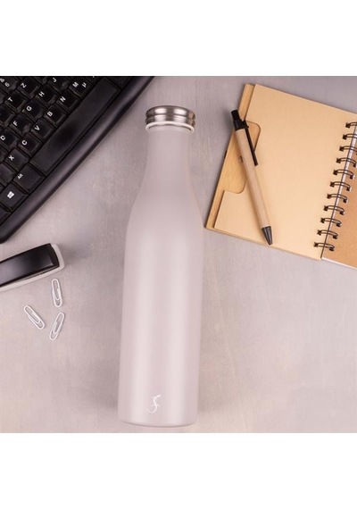 Lurch - 750 Ml Granit Gri, Paslanmaz Çelik Termos - Çift Cidarlı, Sızdırmaz - 240809 Beyaz