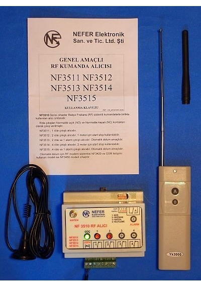 Nefer-Rf Kumanda-1Km-1 Pompa-Uzaktan-Kontrol - Telefonsuz Kumanda