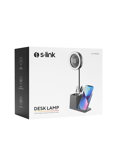 S-link SL-M9055 Siyah TypeC 10W Kablosuz Şarj Cihazı Fanlı Kalem